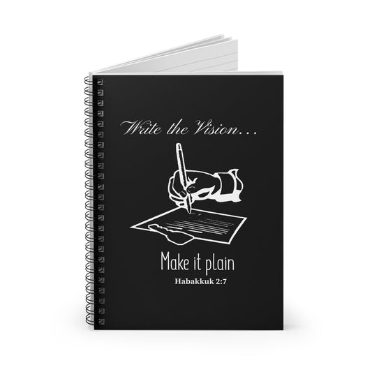 Write the Vision Spiral Notebook — "Write the Vision... Make it plain" Christian Journal (Habakkuk 2:7)