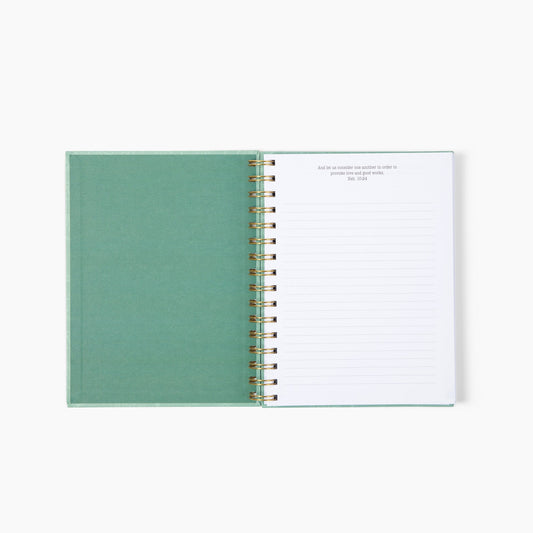 Floral Cross Spiral Journal