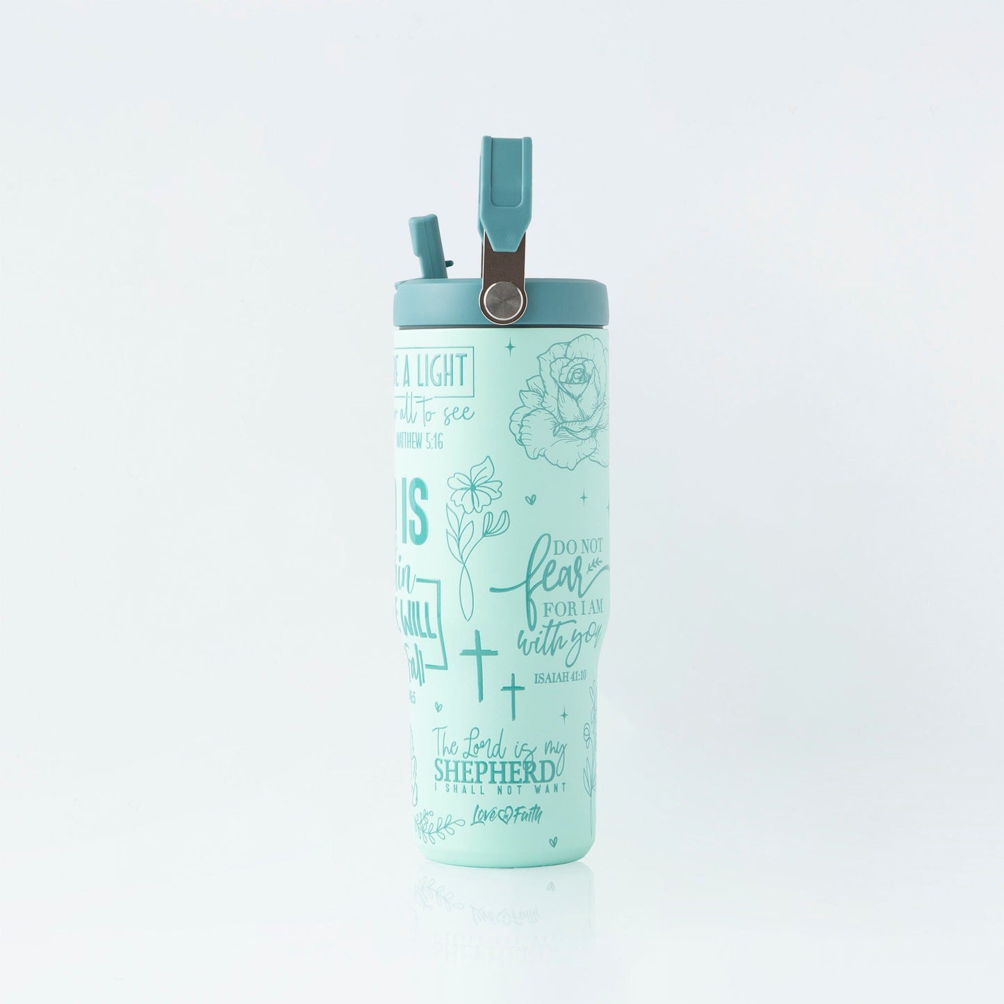 God is Within Her Stainless Steel 30oz Flip Top Tumbler