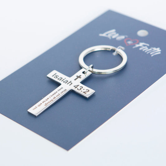 Isaiah 43:2 Men's Keychain