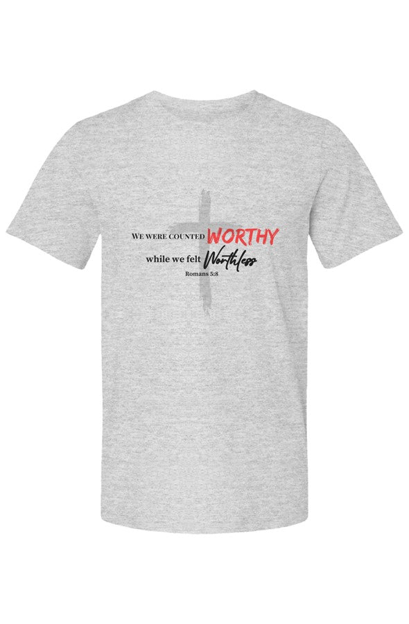 Christian T-Shirts with Worthy faith-inspired graphic design