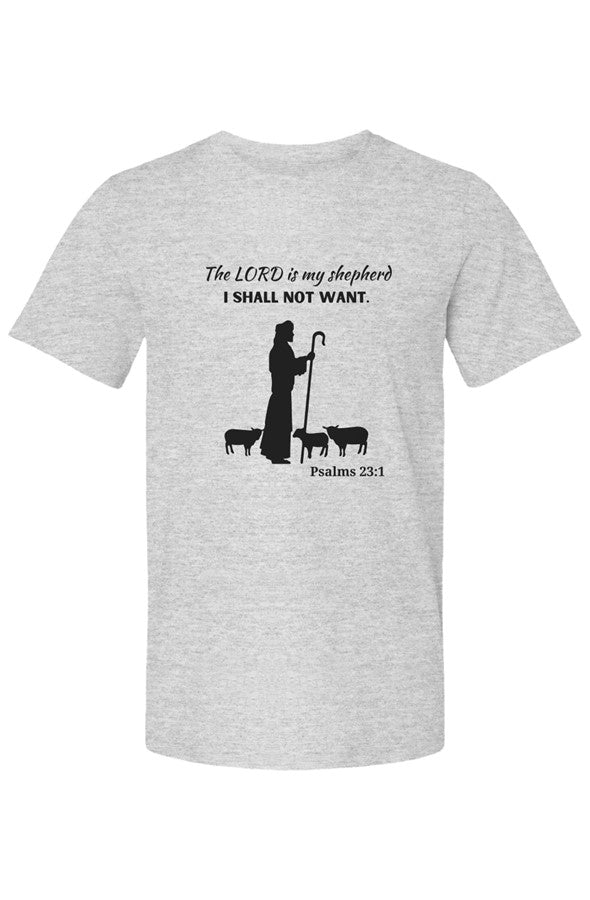 Christian T-Shirts with Lord Is My Shepherd faith-inspired graphic design