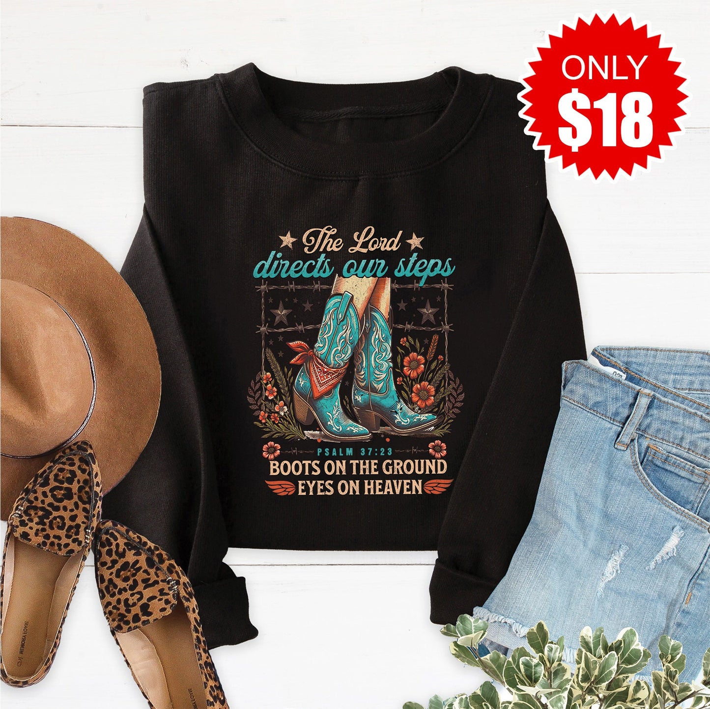 Boots On The Ground Sweatshirt - Black - 18
