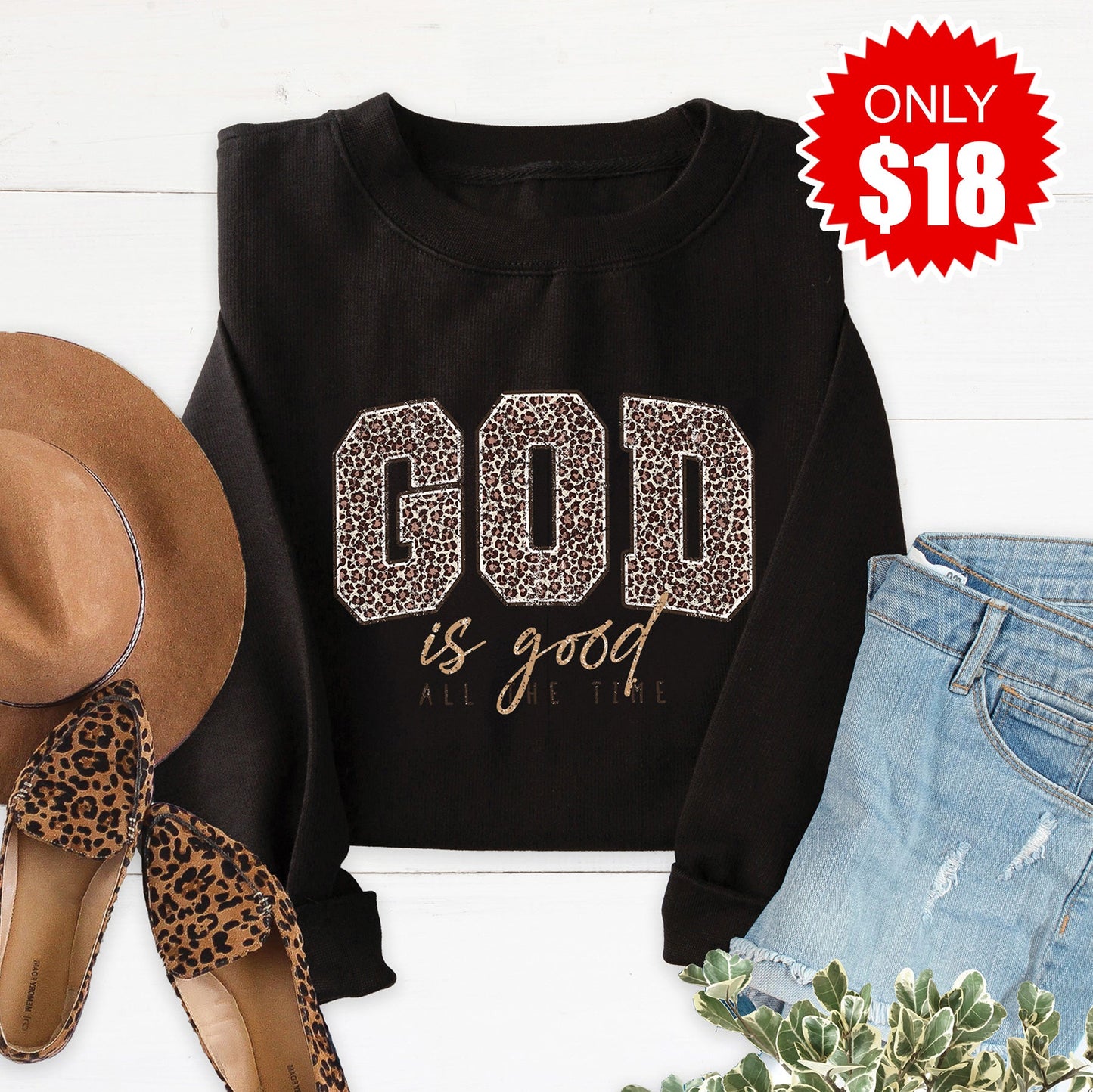 God Is Good Sweatshirt - Black - 18