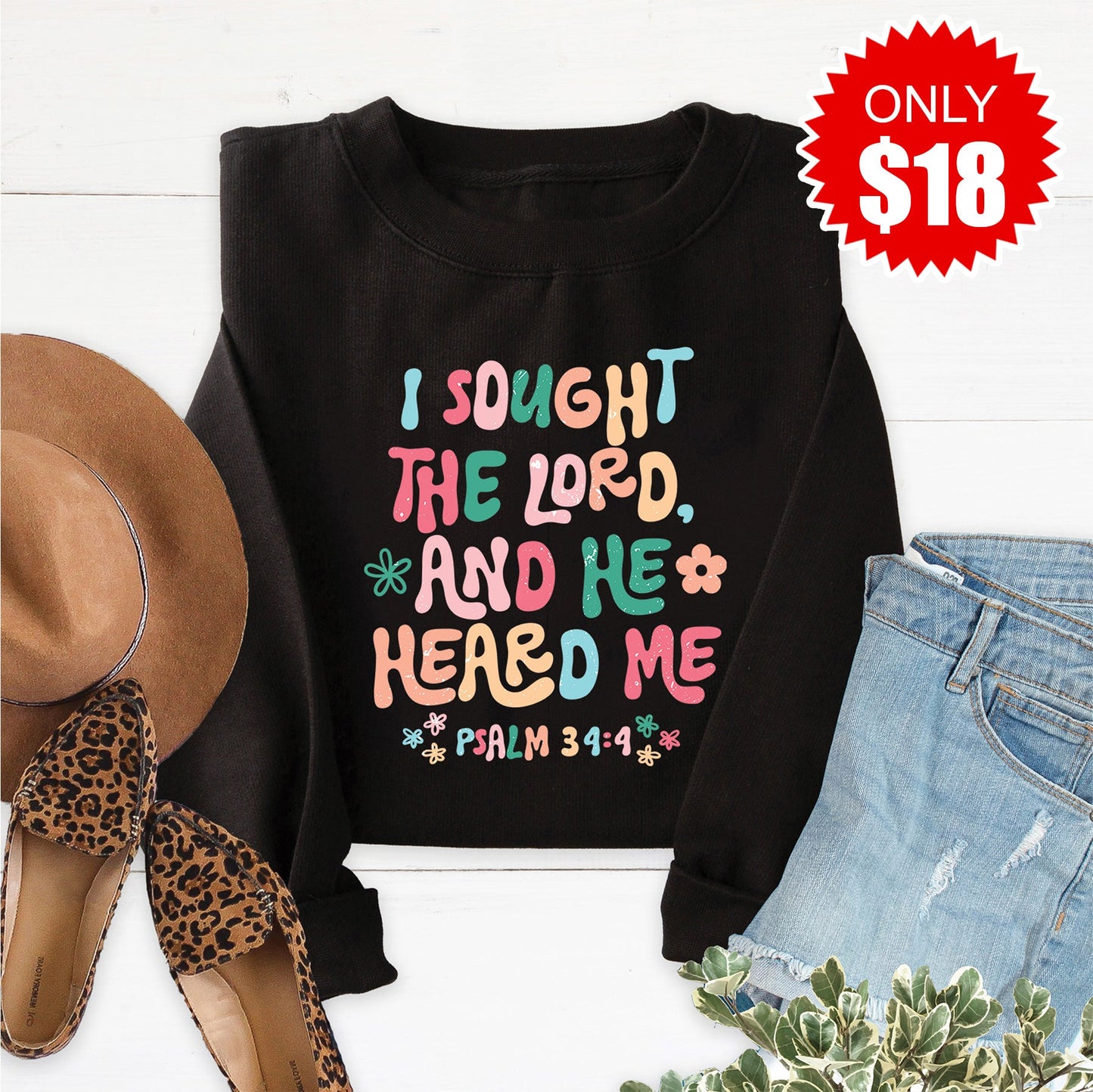 He Heard Me Sweatshirt - Black - 18
