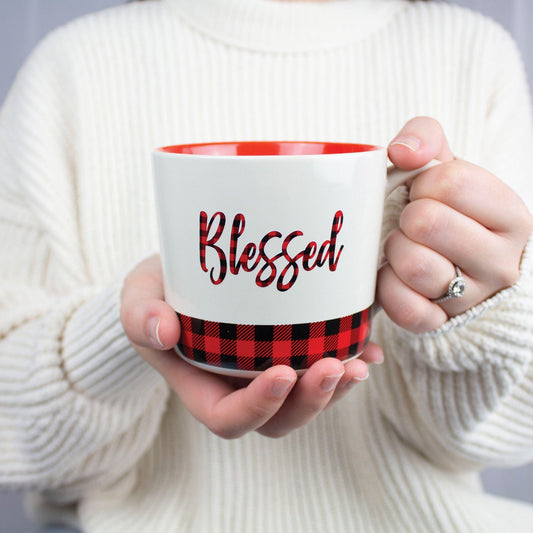 Blessed Plaid 15oz Mug w/ Handle