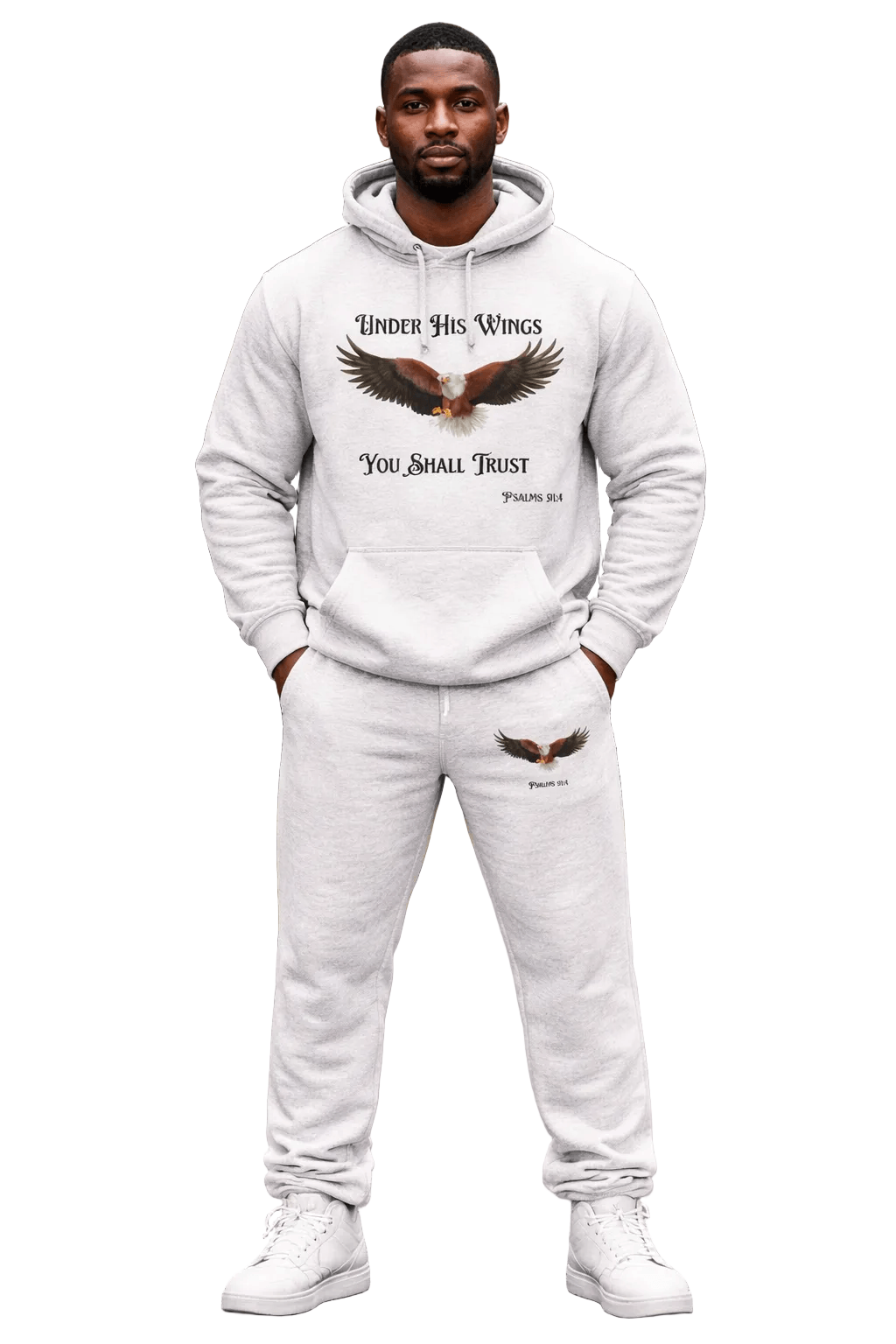 Christian Matching Sets unisex hoodie and sweatpants with inspirational Christian design