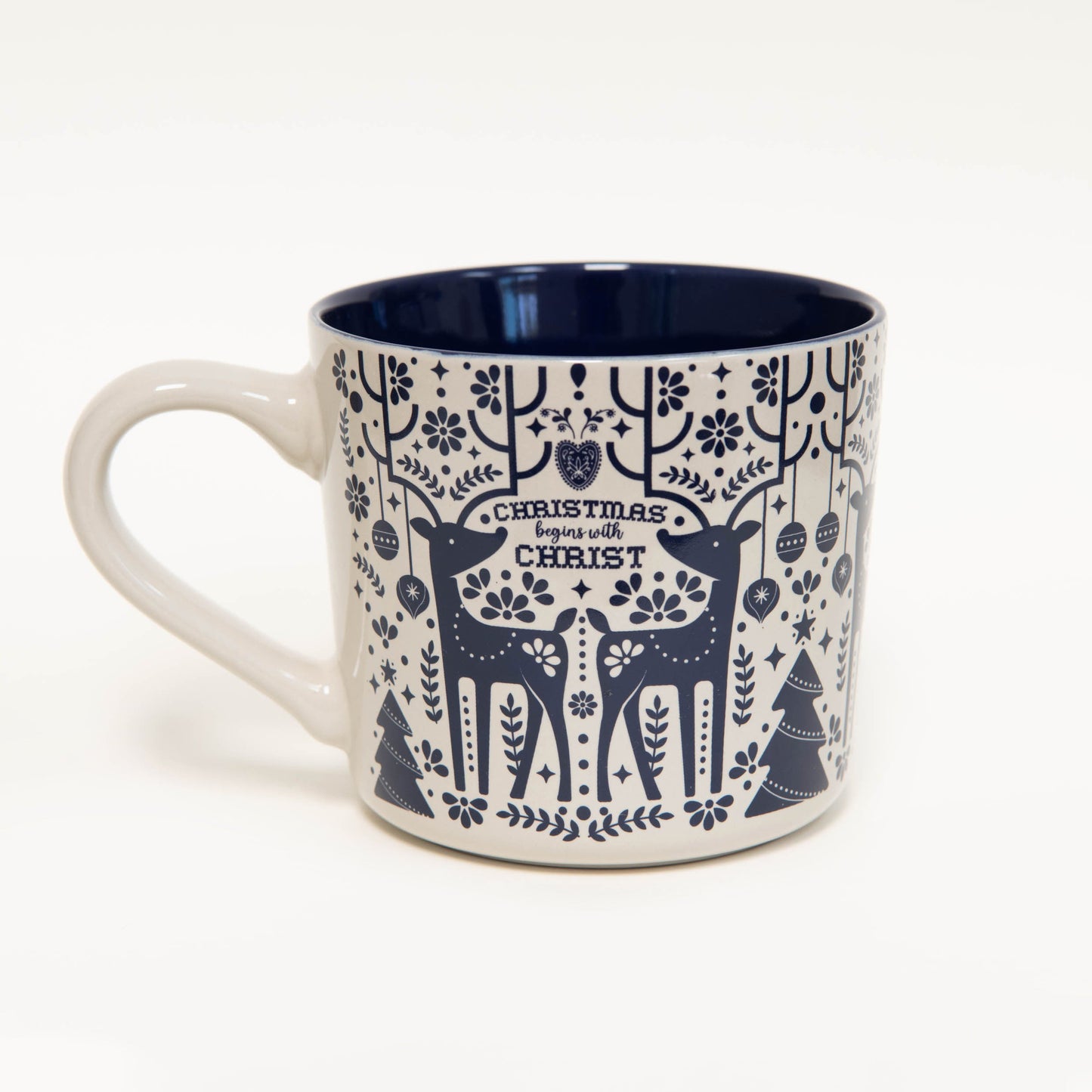 Christmas Begins with Christ Ceramic 15 oz Mug With Handle