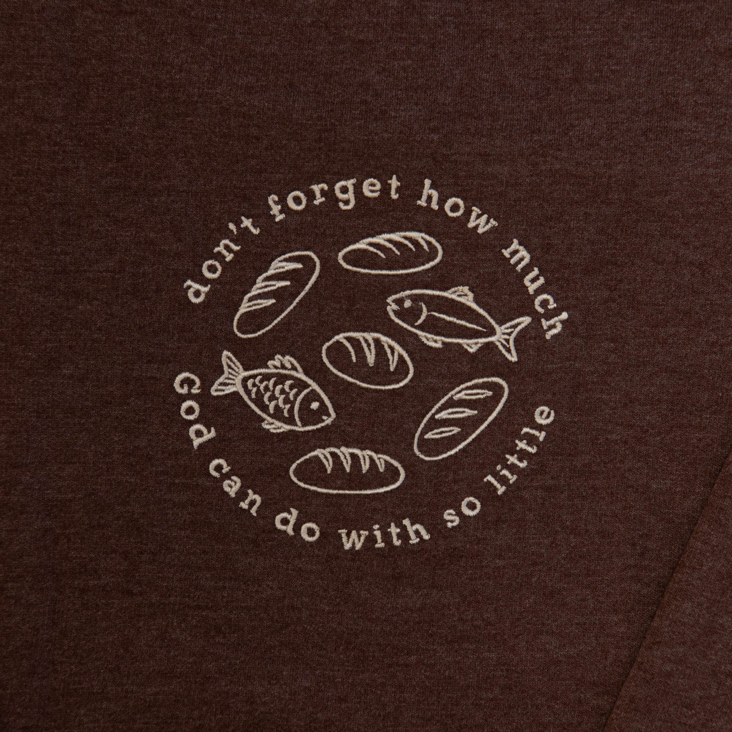 Fishes and Loaves Embroidered Crewneck Sweatshirt