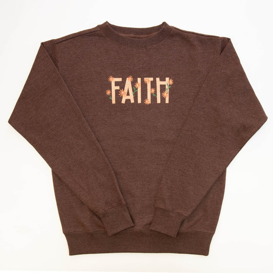 Faith Embroidered Crewneck Sweatshirt