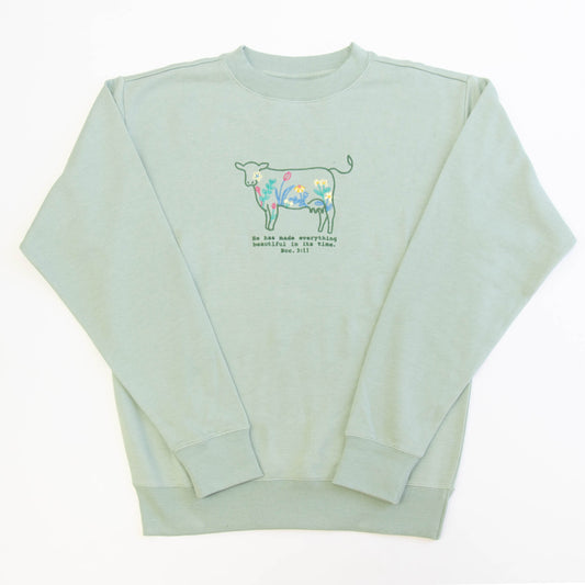 He Has Made Embroidered Crewneck Sweatshirt