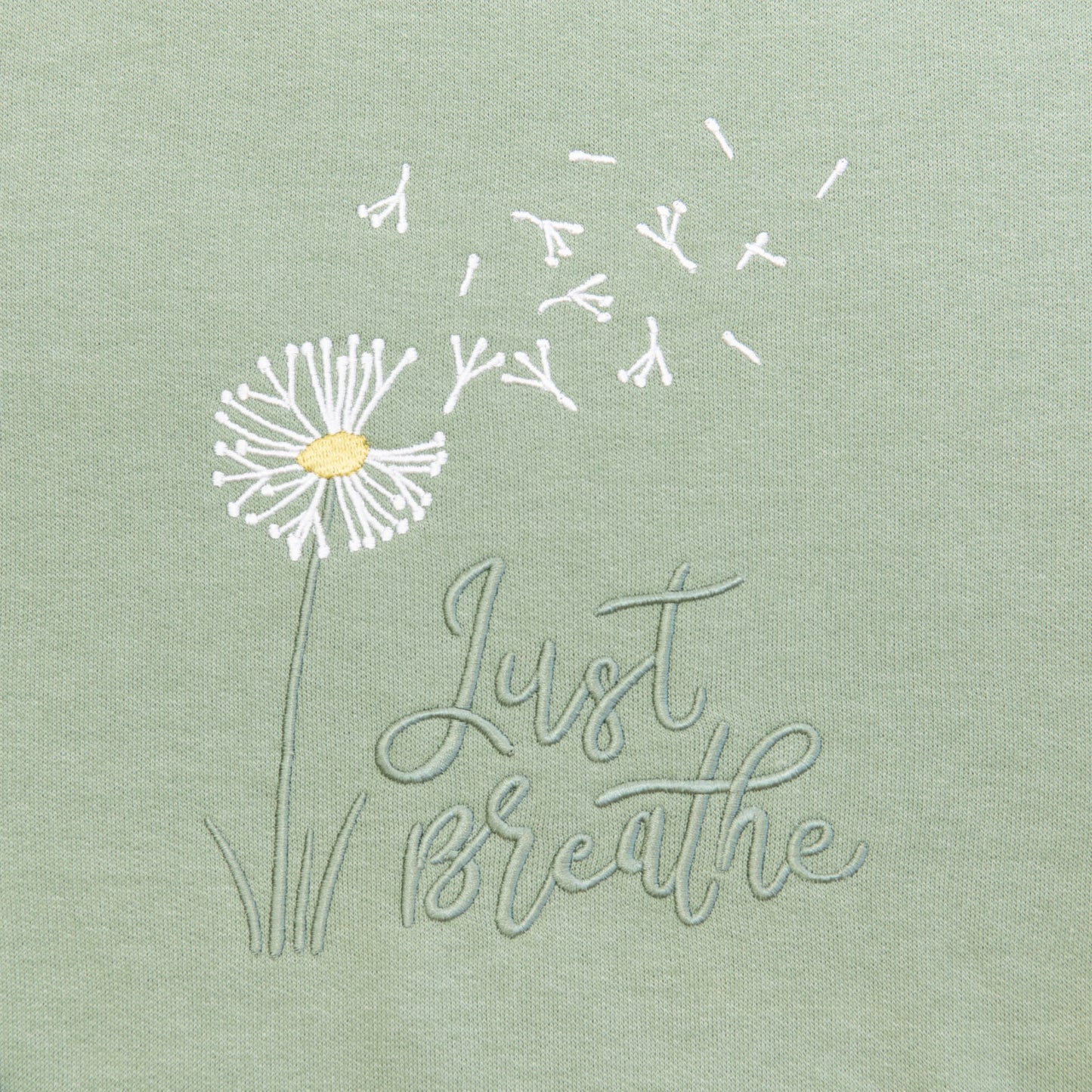 Just Breathe Embroidered Crewneck Sweatshirt