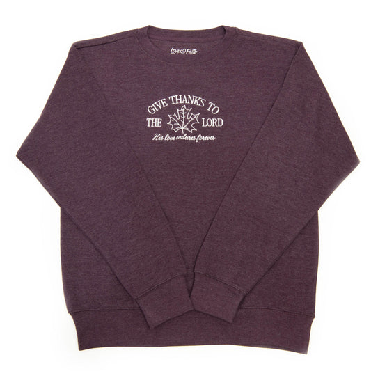 Embroidered Give Thanks Sweatshirt