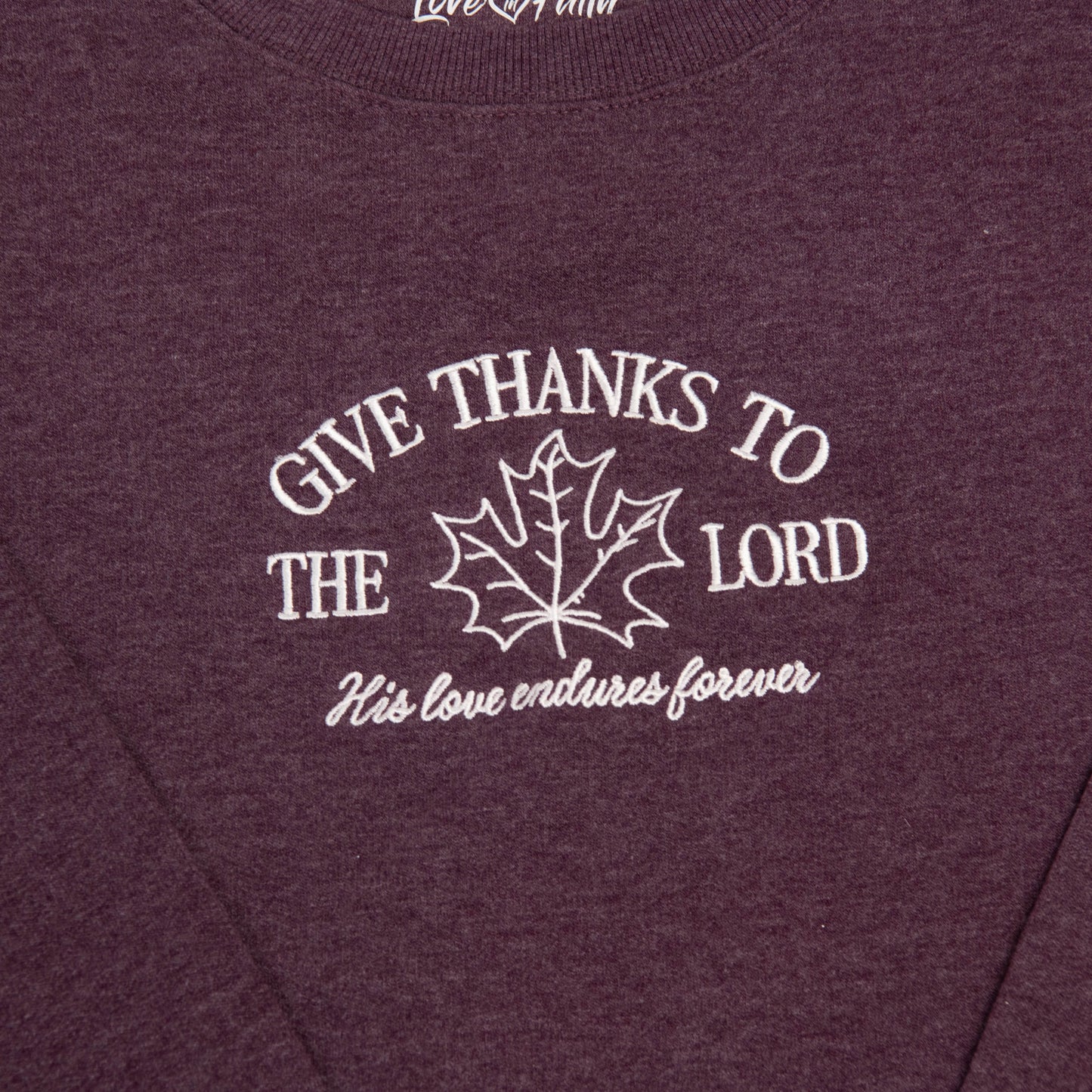 Embroidered Give Thanks Sweatshirt - 5