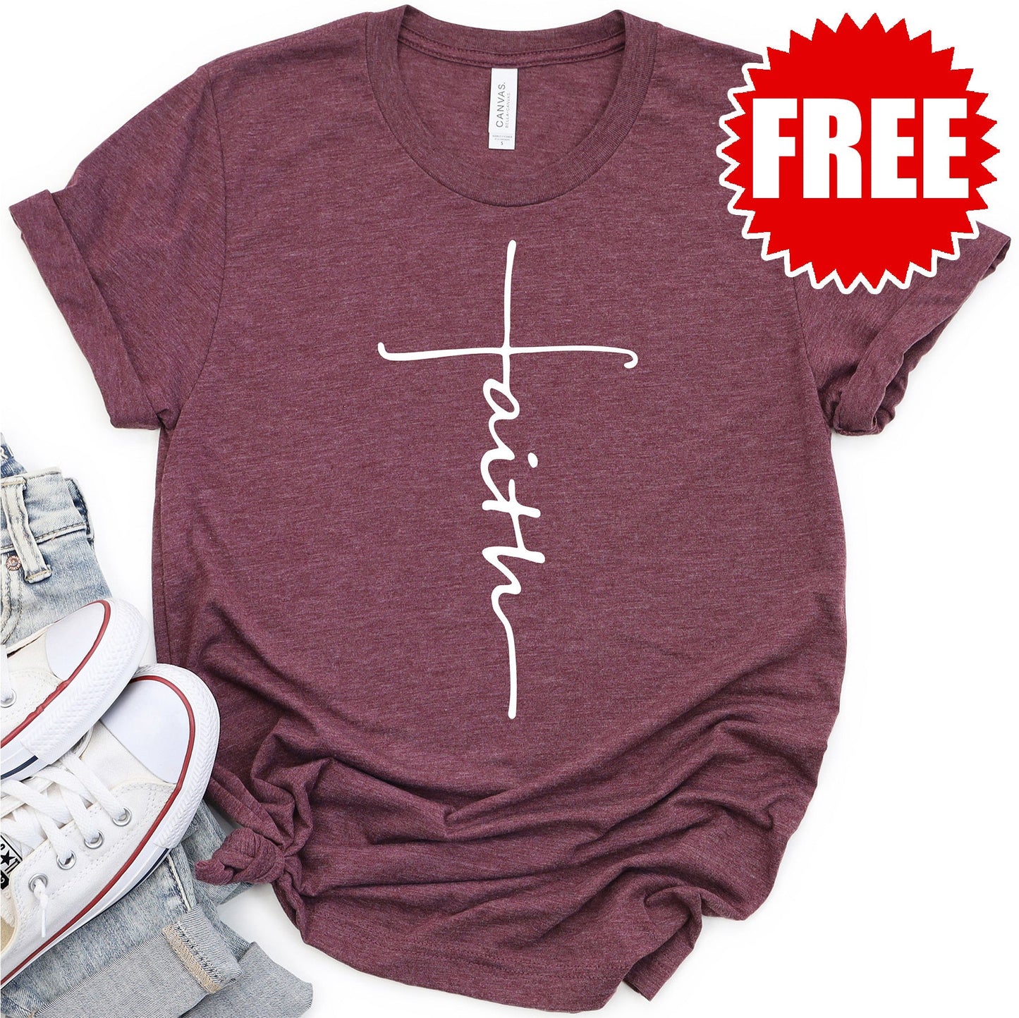 Faith Cross Tee - 0