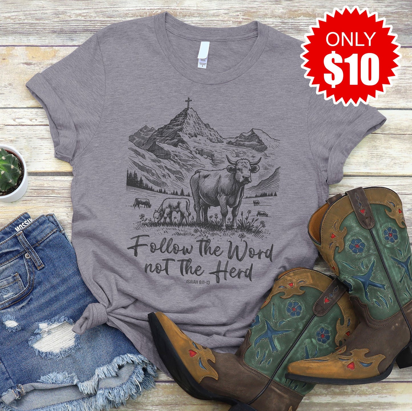 Follow The Word Not The Herd Tee - Heather Storm - 10