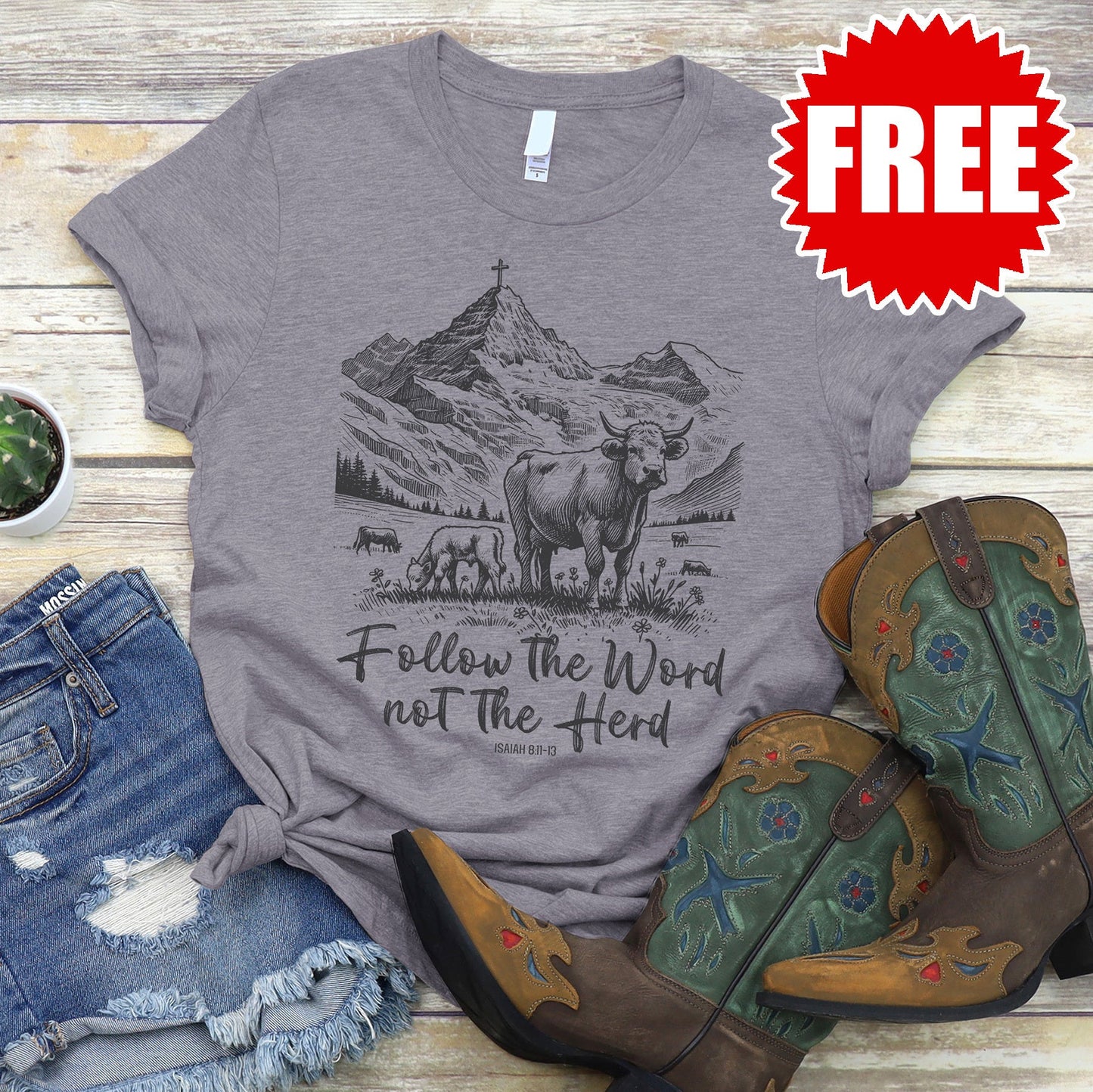 Follow The Word Not The Herd Tee - Heather Storm - 0