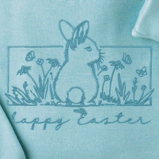 Embroidered Happy Easter Sweatshirt - 18