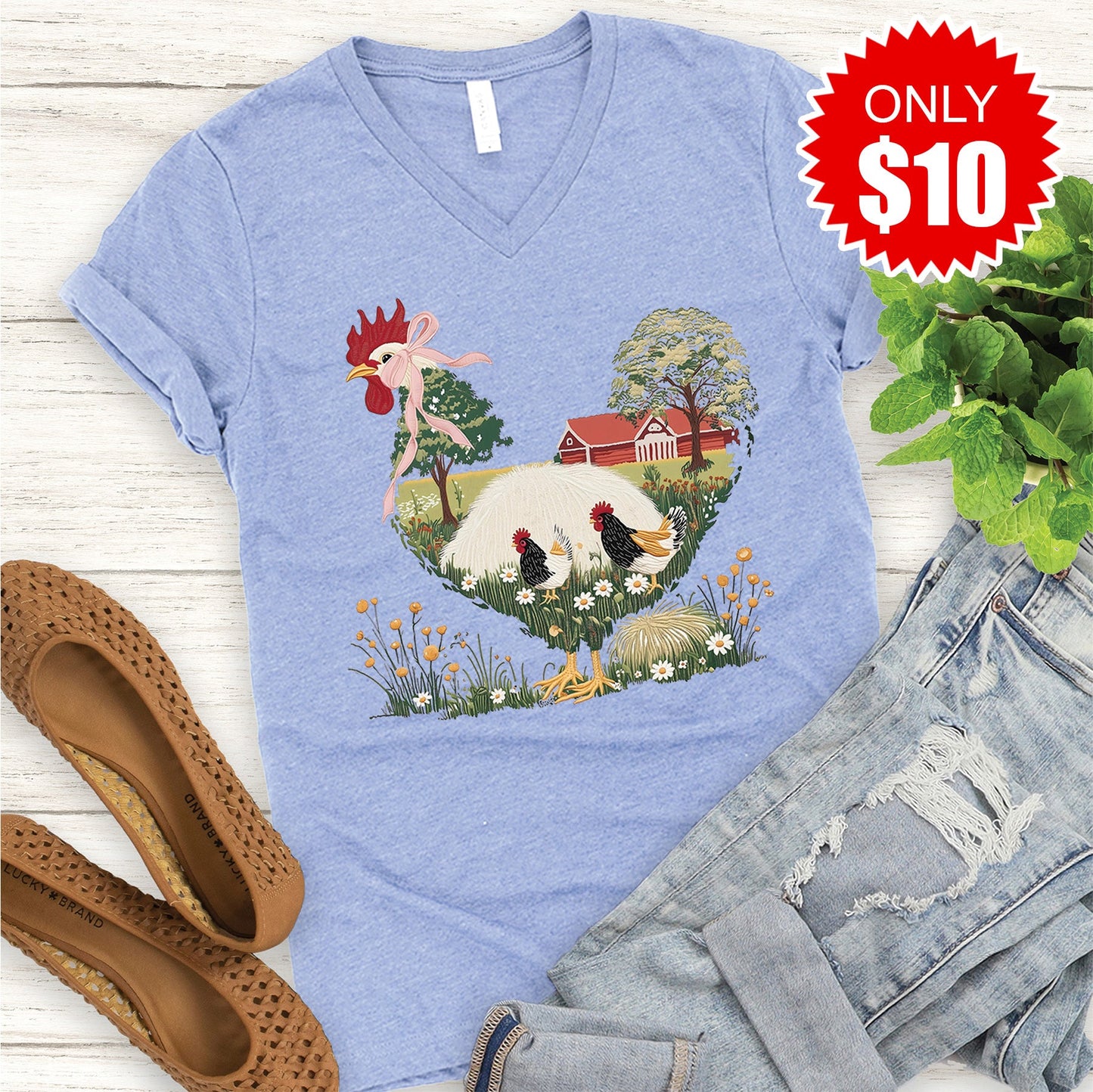 Chicken V-Neck - 10