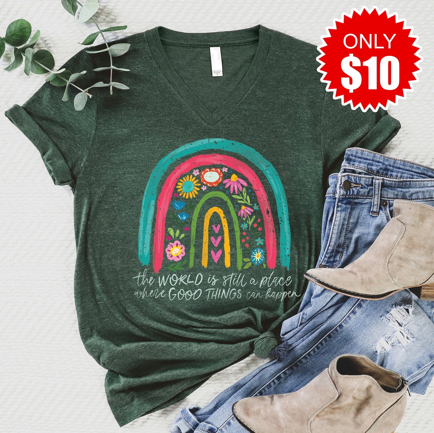 Good Things Can Happen V-Neck - 10