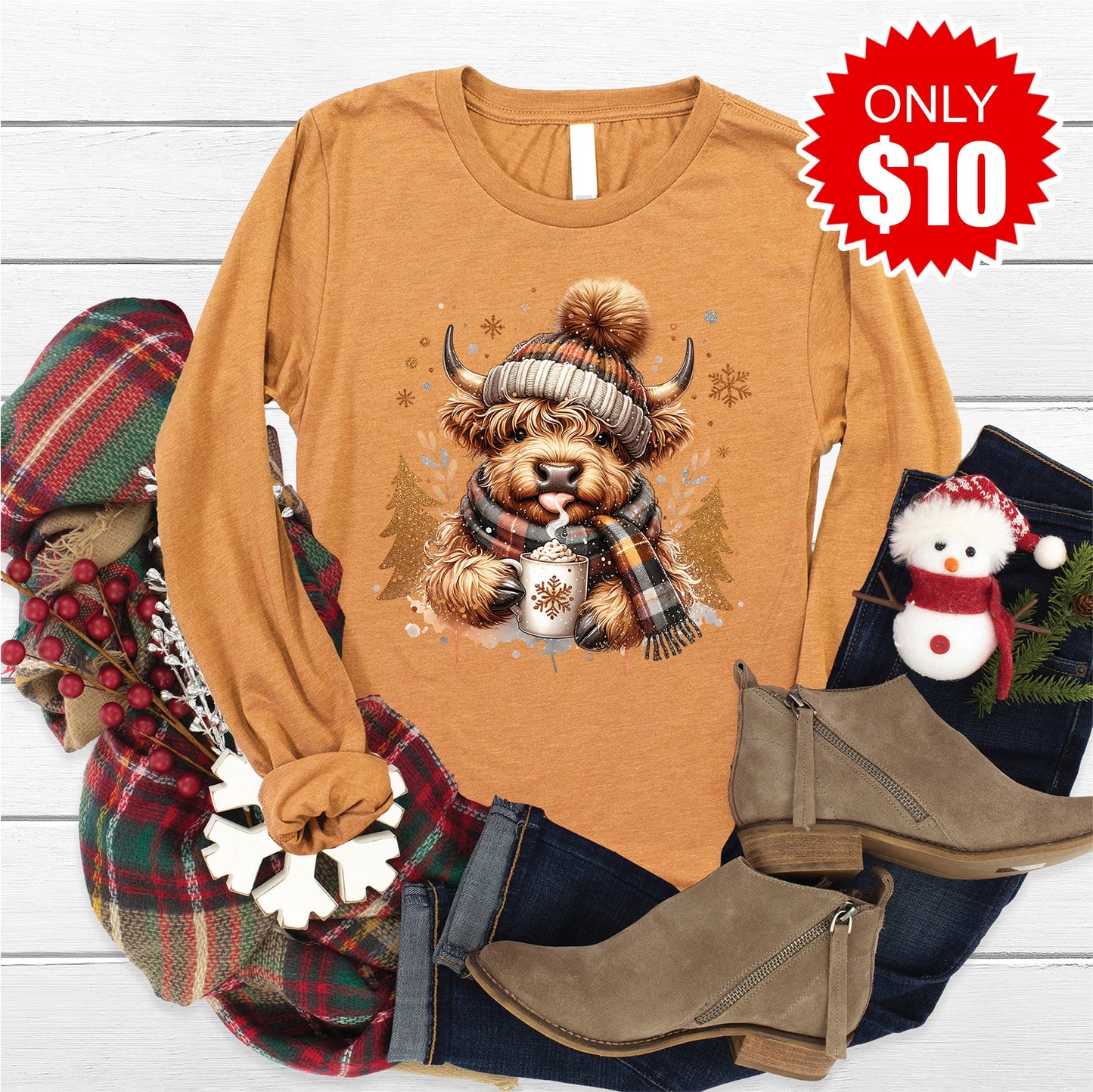 Highland Cow Long Sleeve - 10
