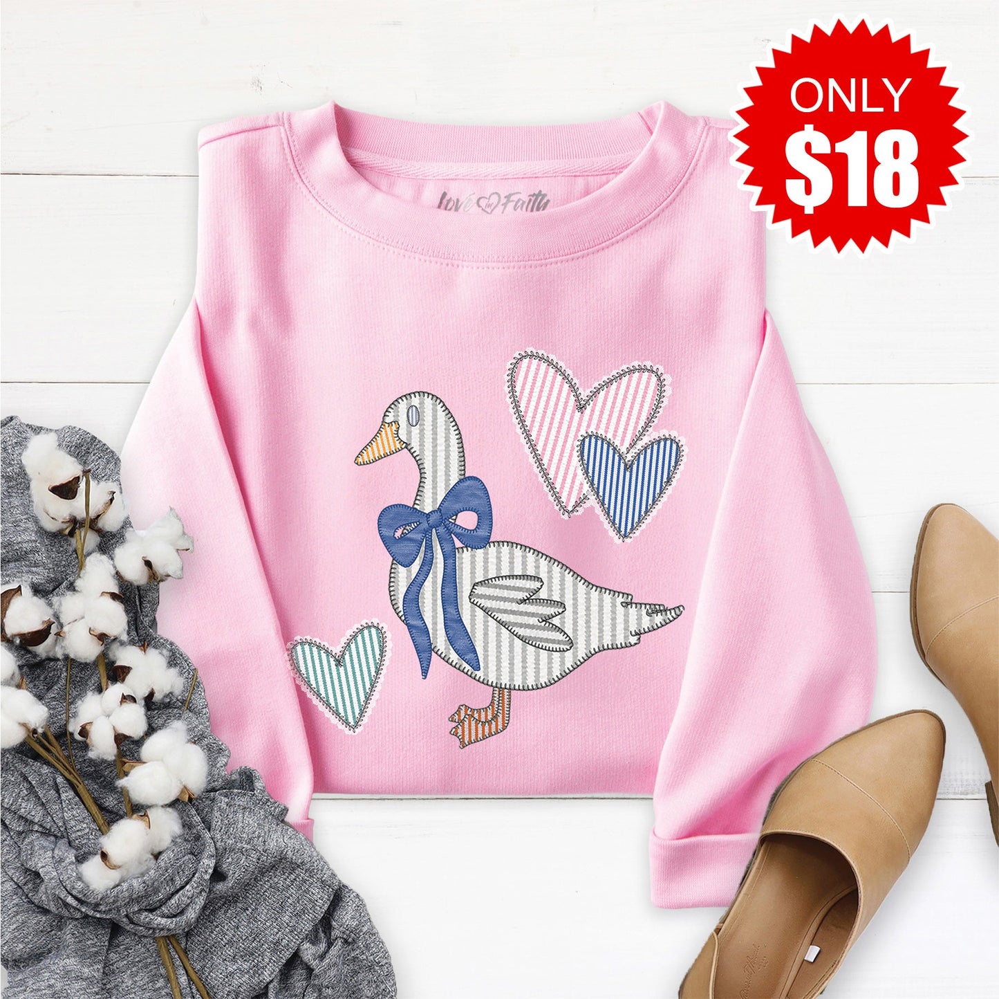 Goose Sweatshirt - Heather Bubble Gum - 18