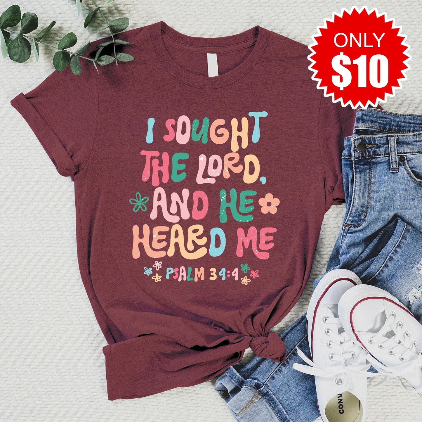 He Heard Me Tee - Heather Cinnamon - 10