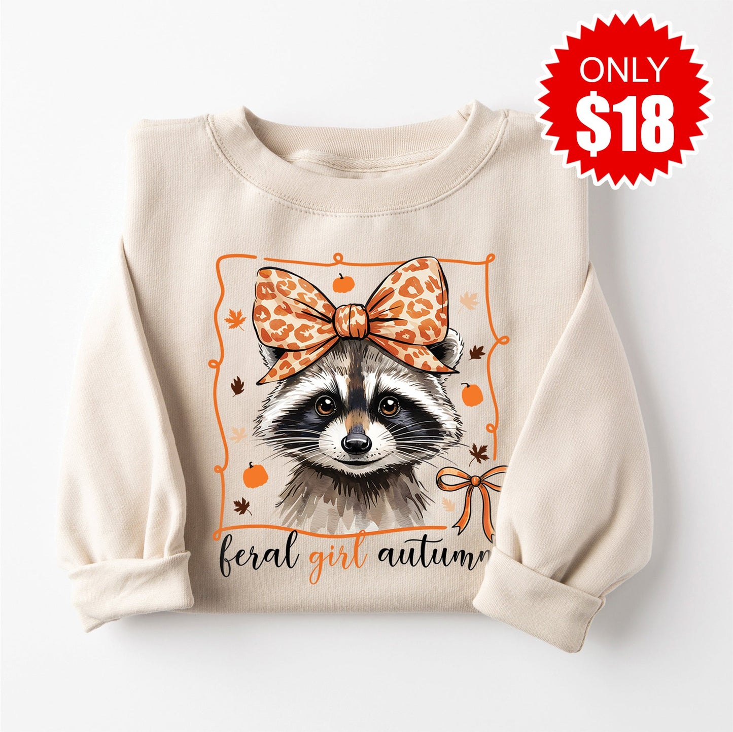 Feral Girl Autumn Sweatshirt - Heather Dust - 18