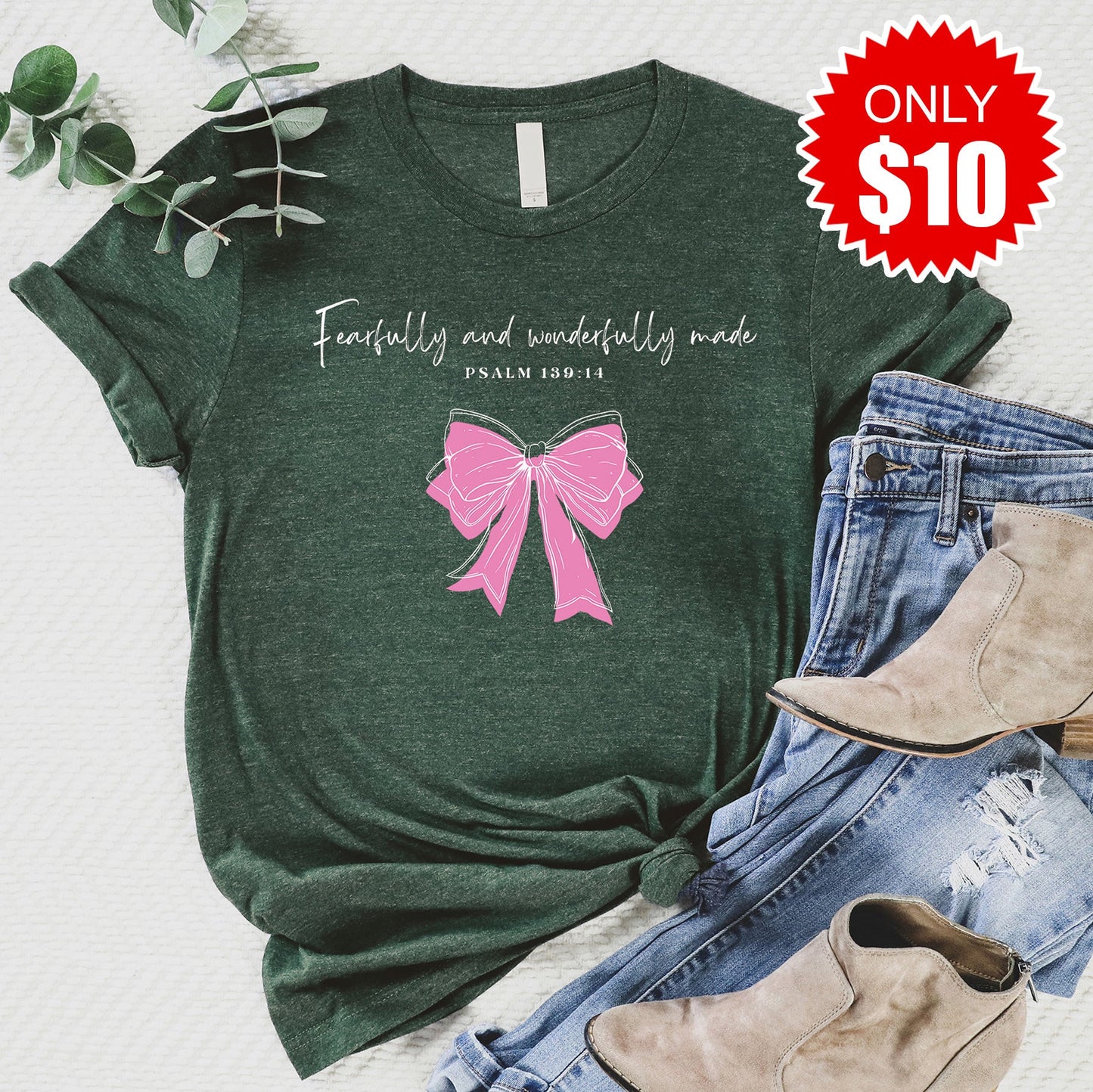 Fearfully and Wonderfully Made Tee - Heather Forest - 10