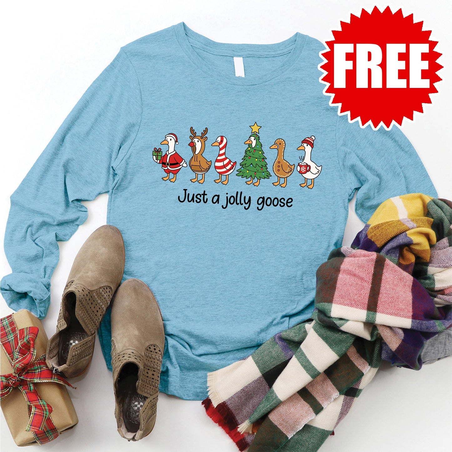Jolly Goose Long Sleeve - Heather Lagoon - 0