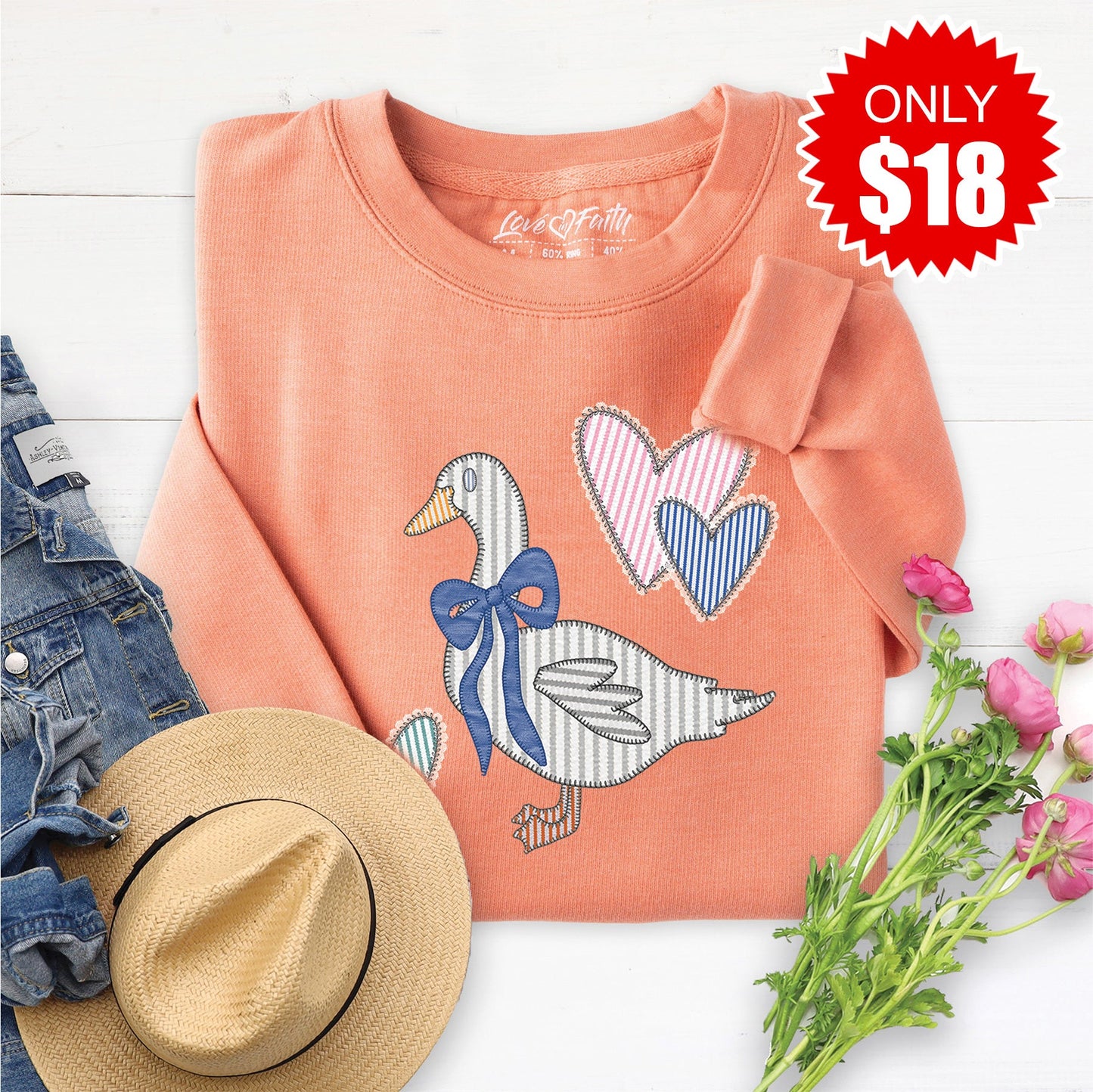 Goose Sweatshirt - Heather Terracotta - 18