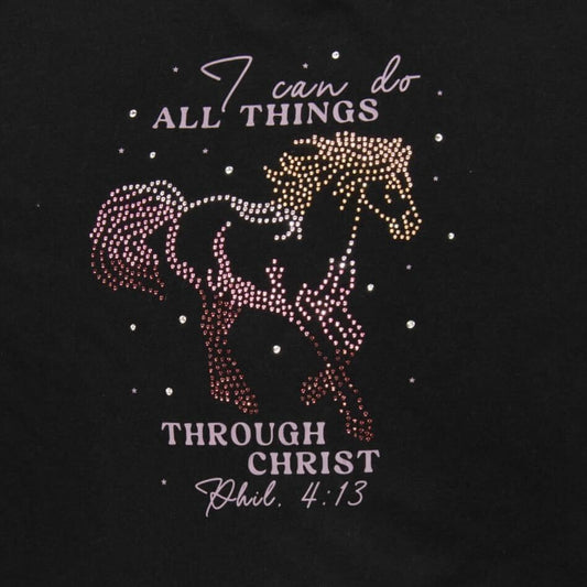 I Can Do All Things Rhinestone Oversized Tee