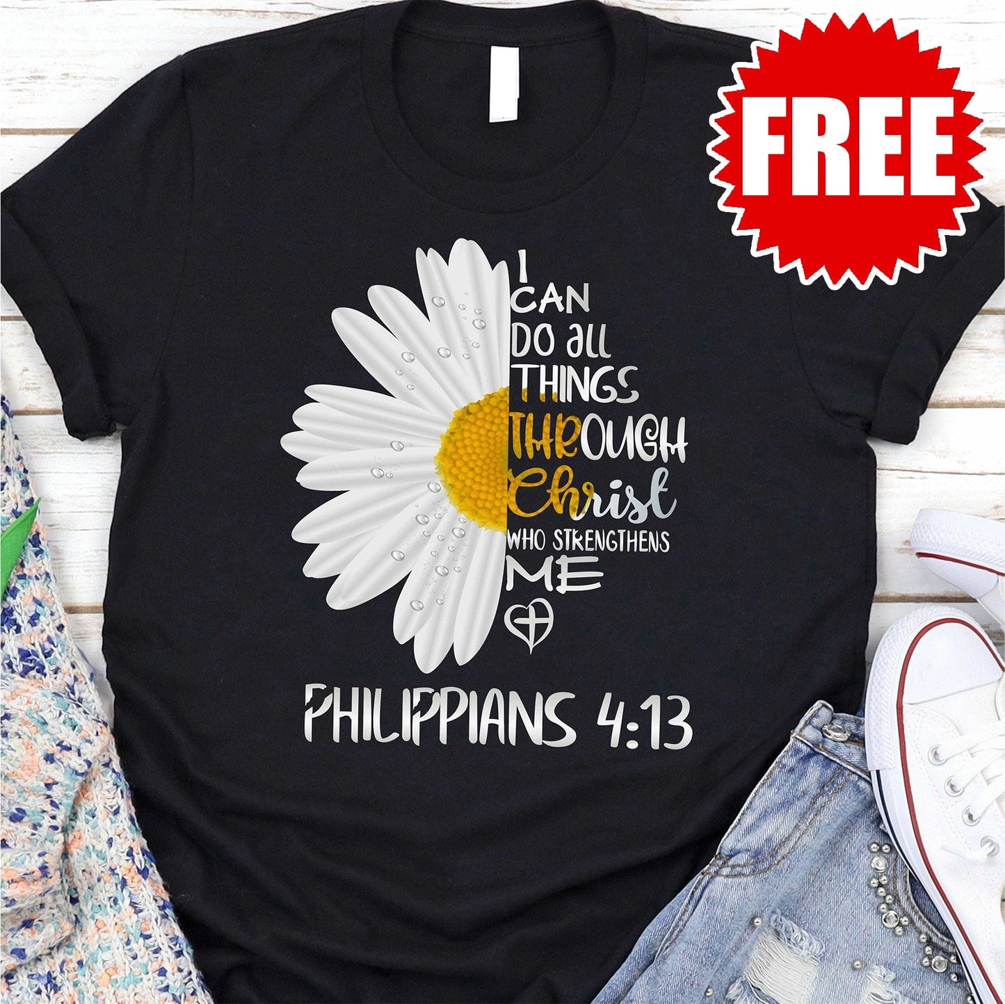 I Can Do All Things Daisy Tee - 0