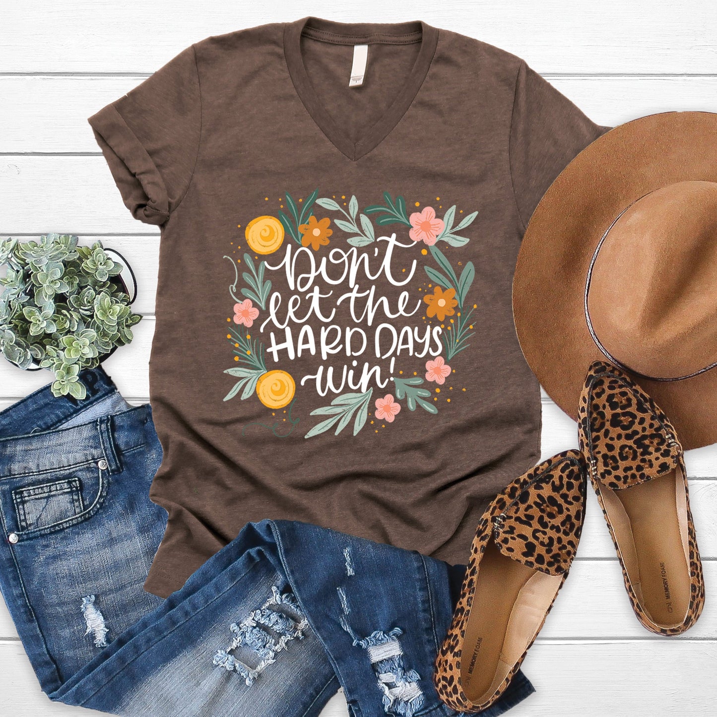 Don't Let the Hard Days V-Neck