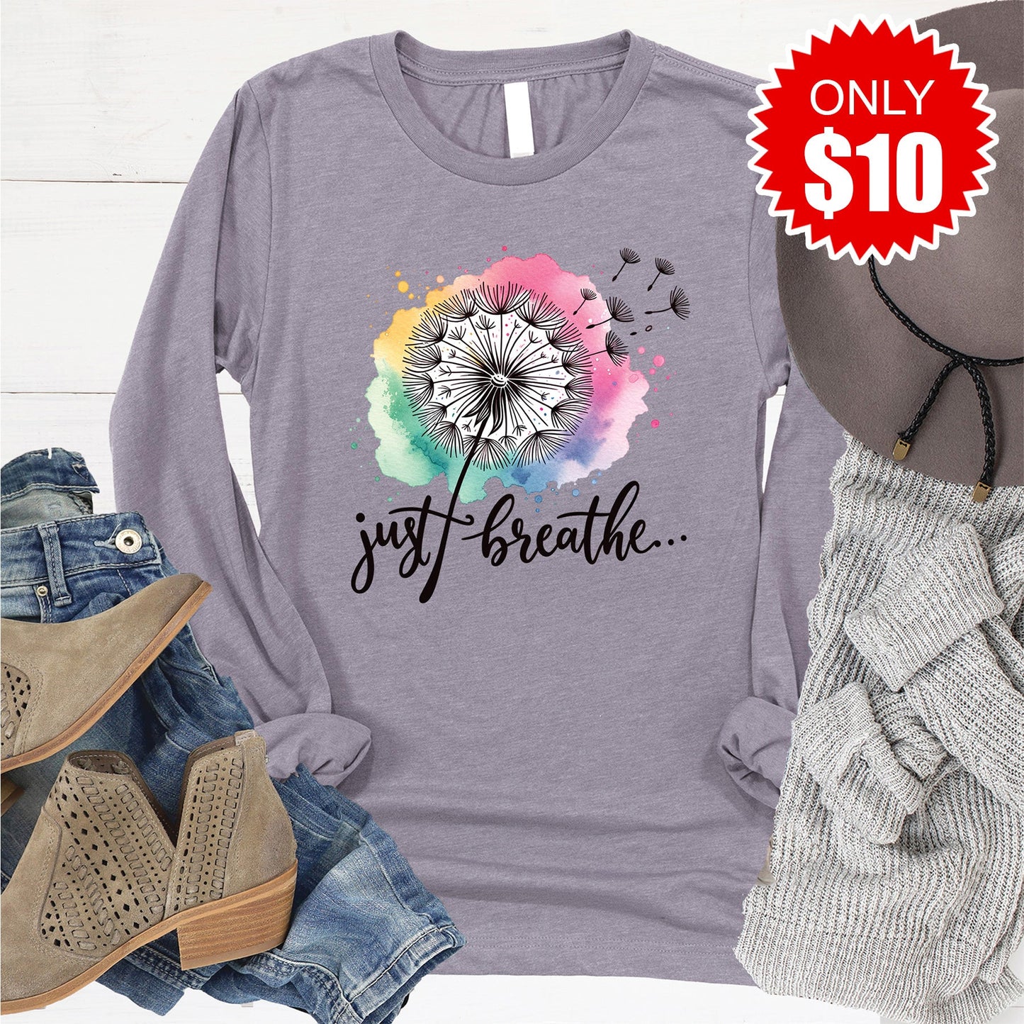 Just Breathe Long Sleeve - 10