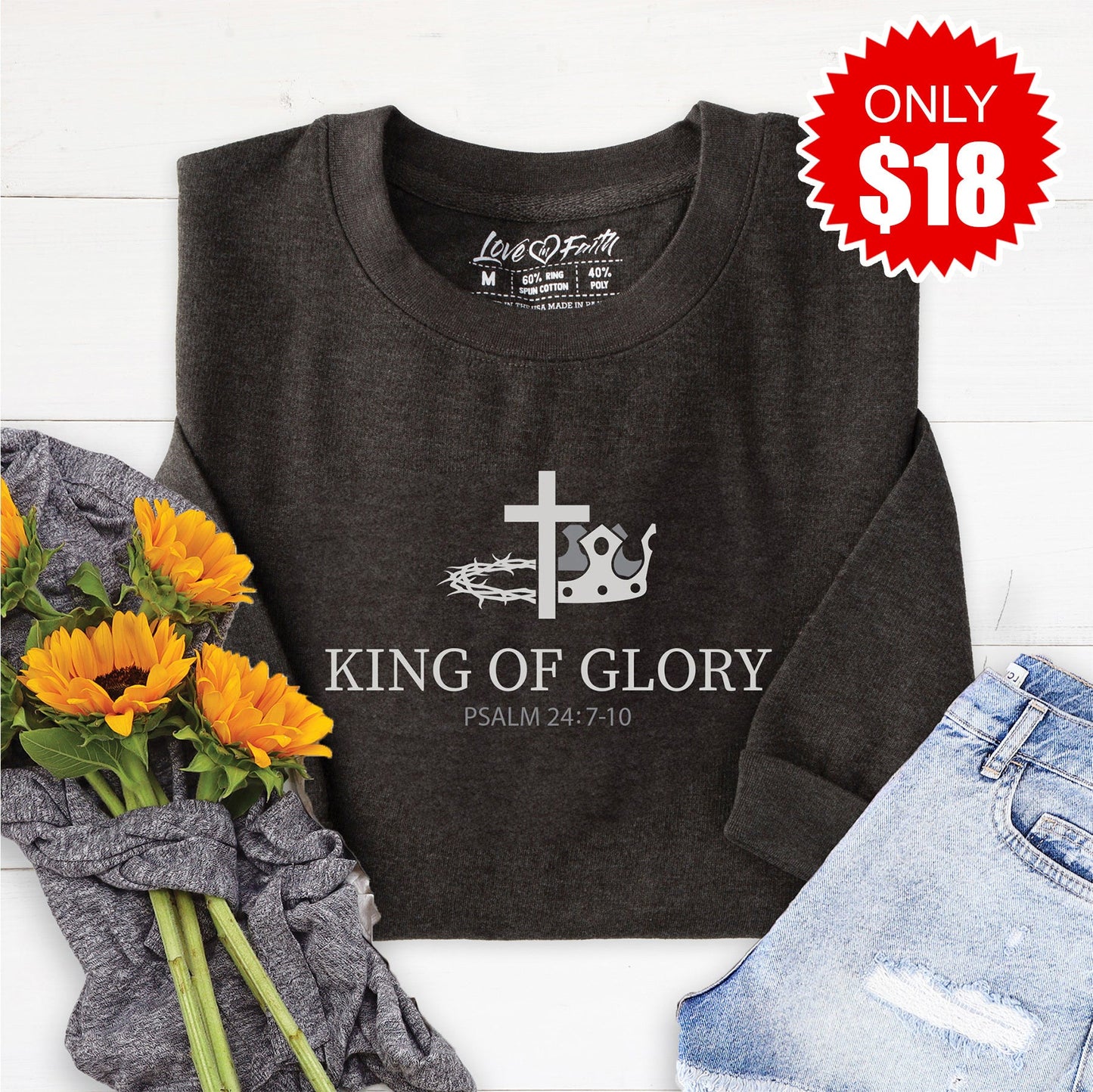 King of Glory Embroidered Crewneck Sweatshirt - 18
