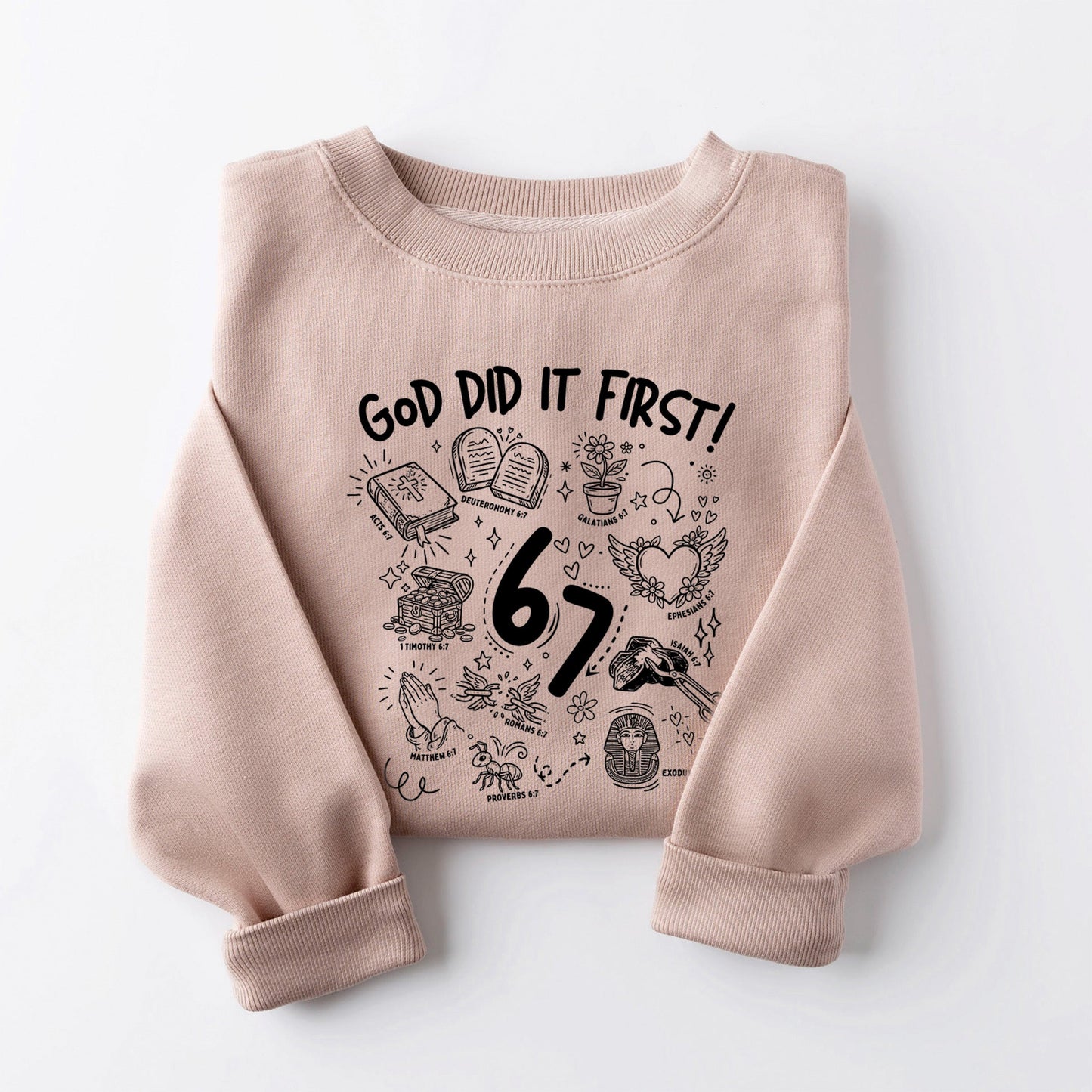God Did It First Black Sweatshirt
