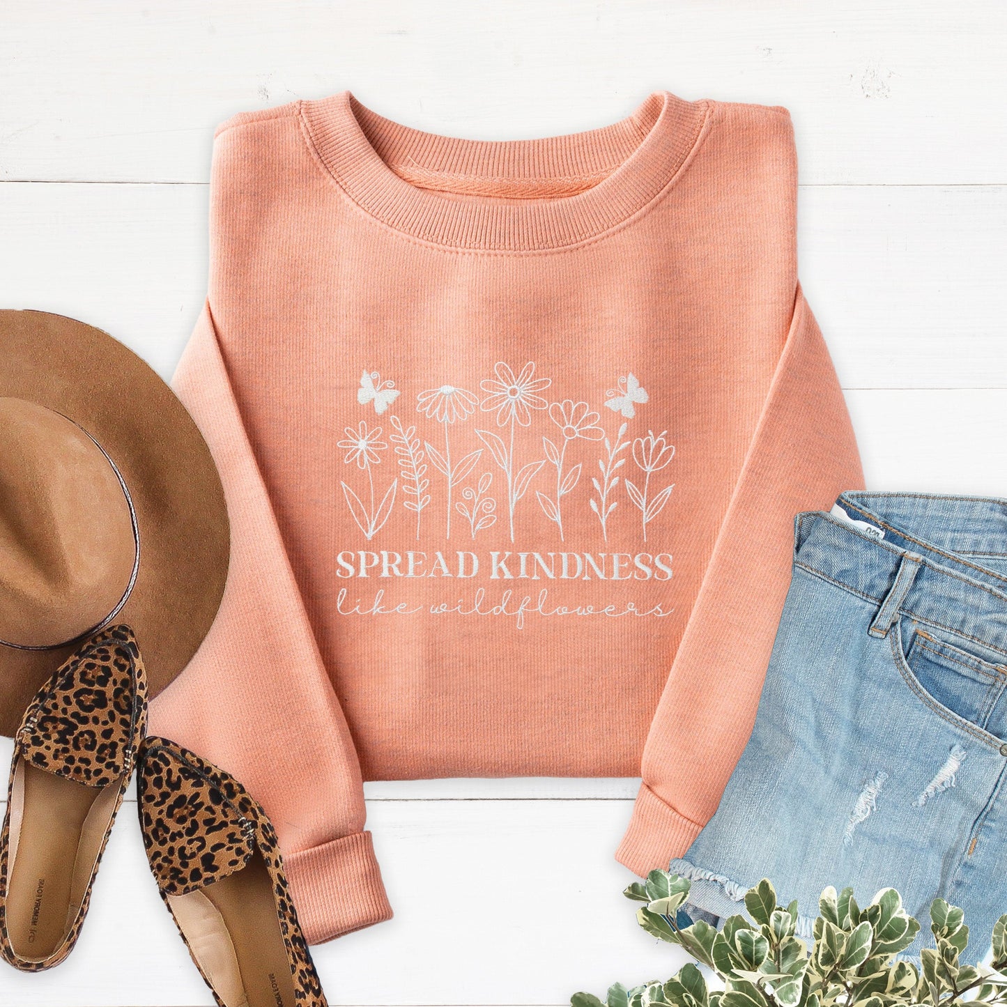 Embroidered Spread Kindness Sweatshirt