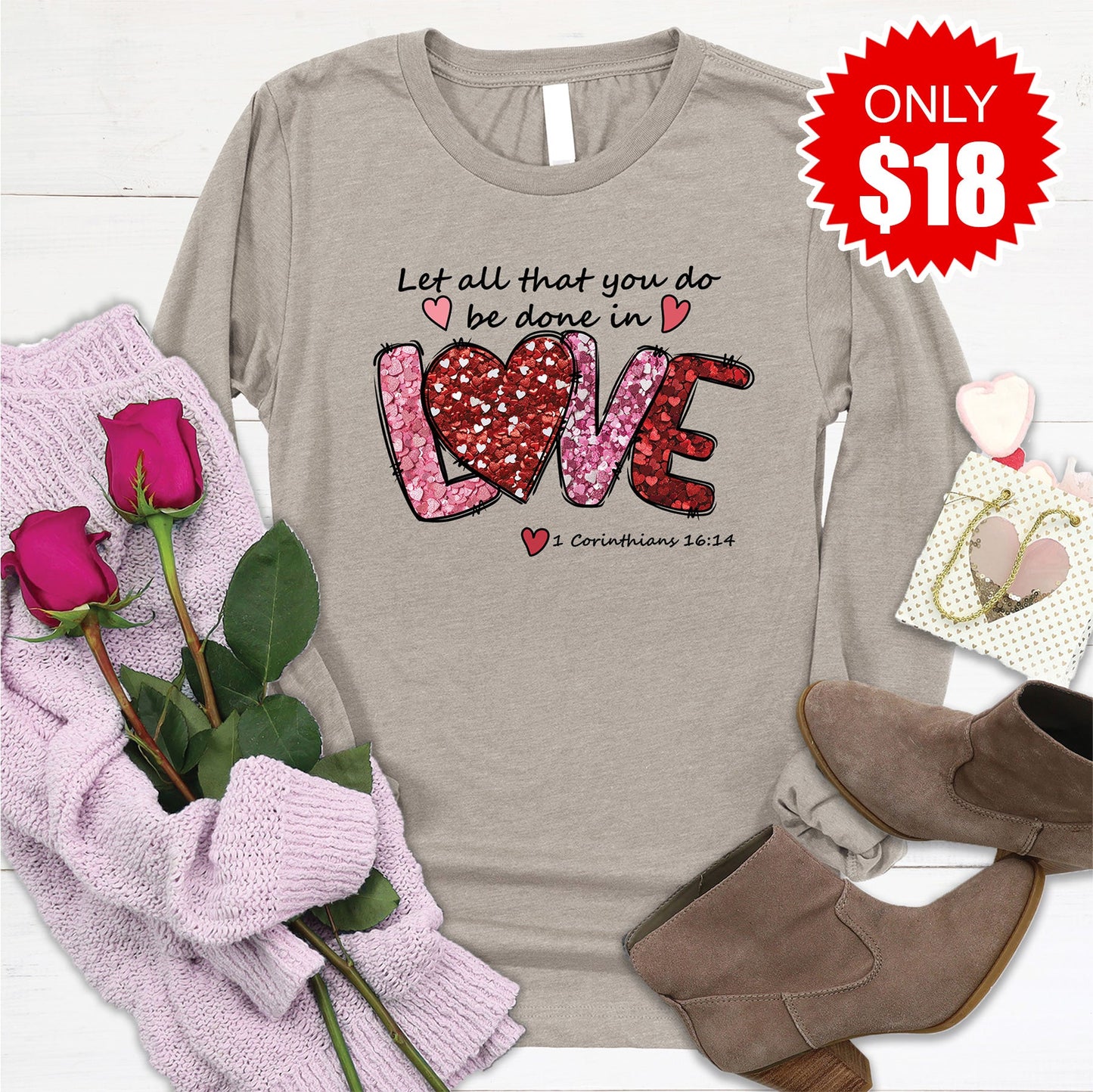 Let All That You Do Long Sleeve - Heather Stone - 10