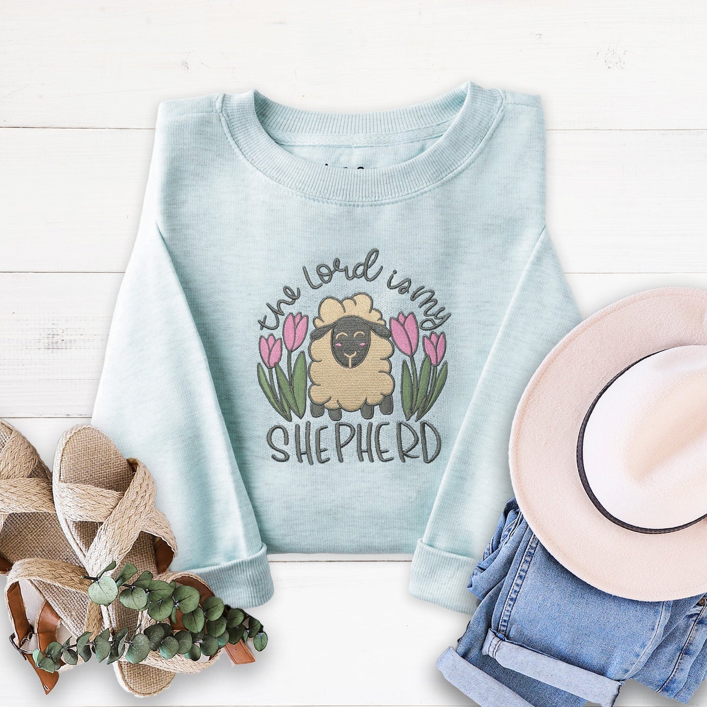Embroidered The Lord is my Shepherd Sweatshirt