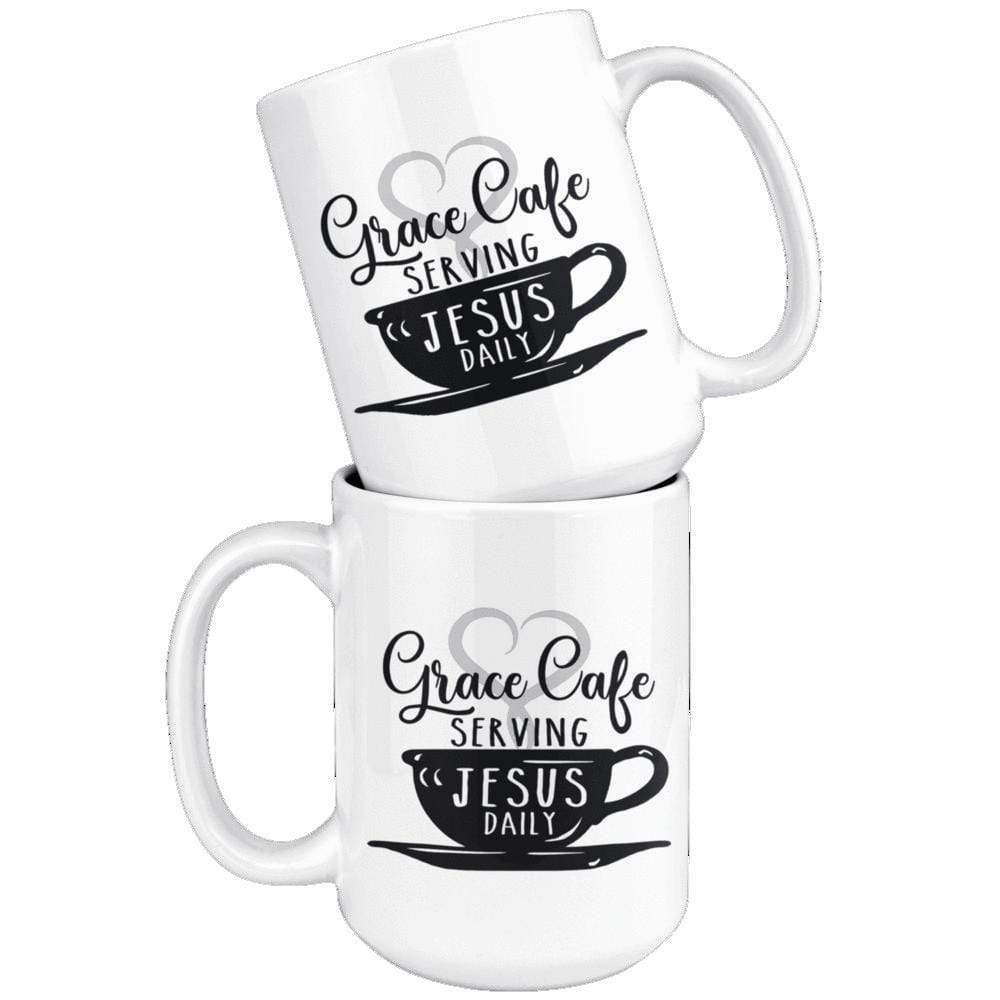 Grace Cafe Serving Jesus Daily Mug 15oz