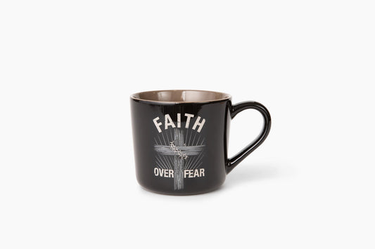 Faith Over Fear Ceramic 15 oz Mug With Handle