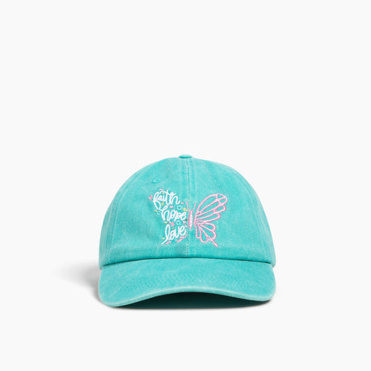 Faith Hope Love Butterfly Pigment Dye Hat