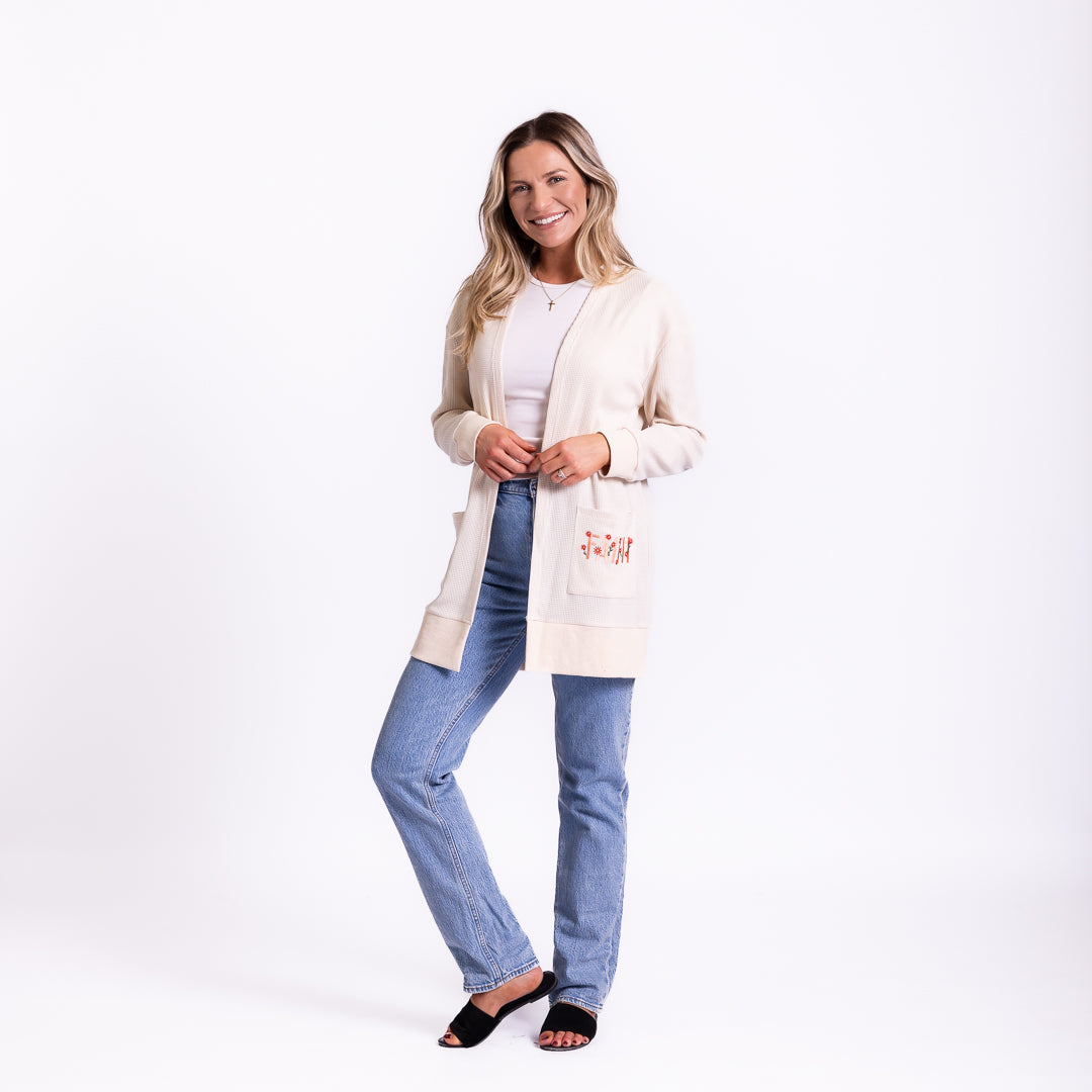 Faith Waffle Knit Cardigan
