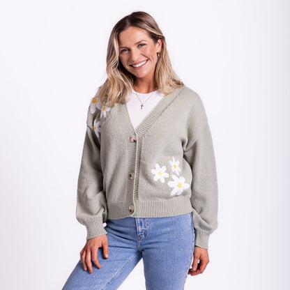 God is Good Flower Cardigan