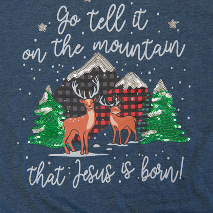 Go Tell Long Sleeve Sequin Tee