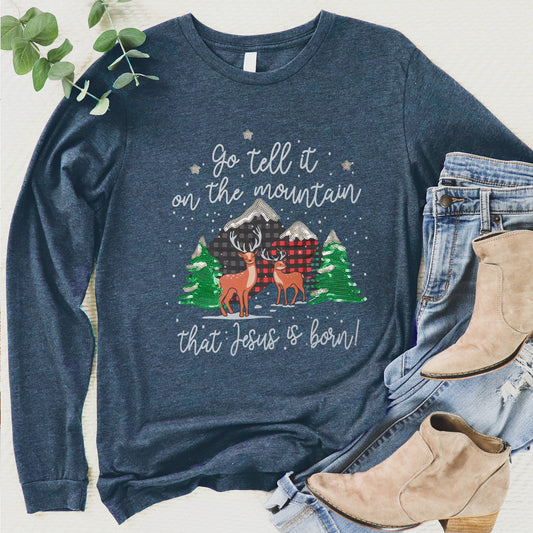 Go Tell Long Sleeve Sequin Tee
