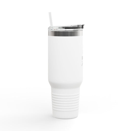 Insulated Travel Mug 40oz — "Eat. Sleep. Breathe. Jesus." Faith-Based Tumbler
