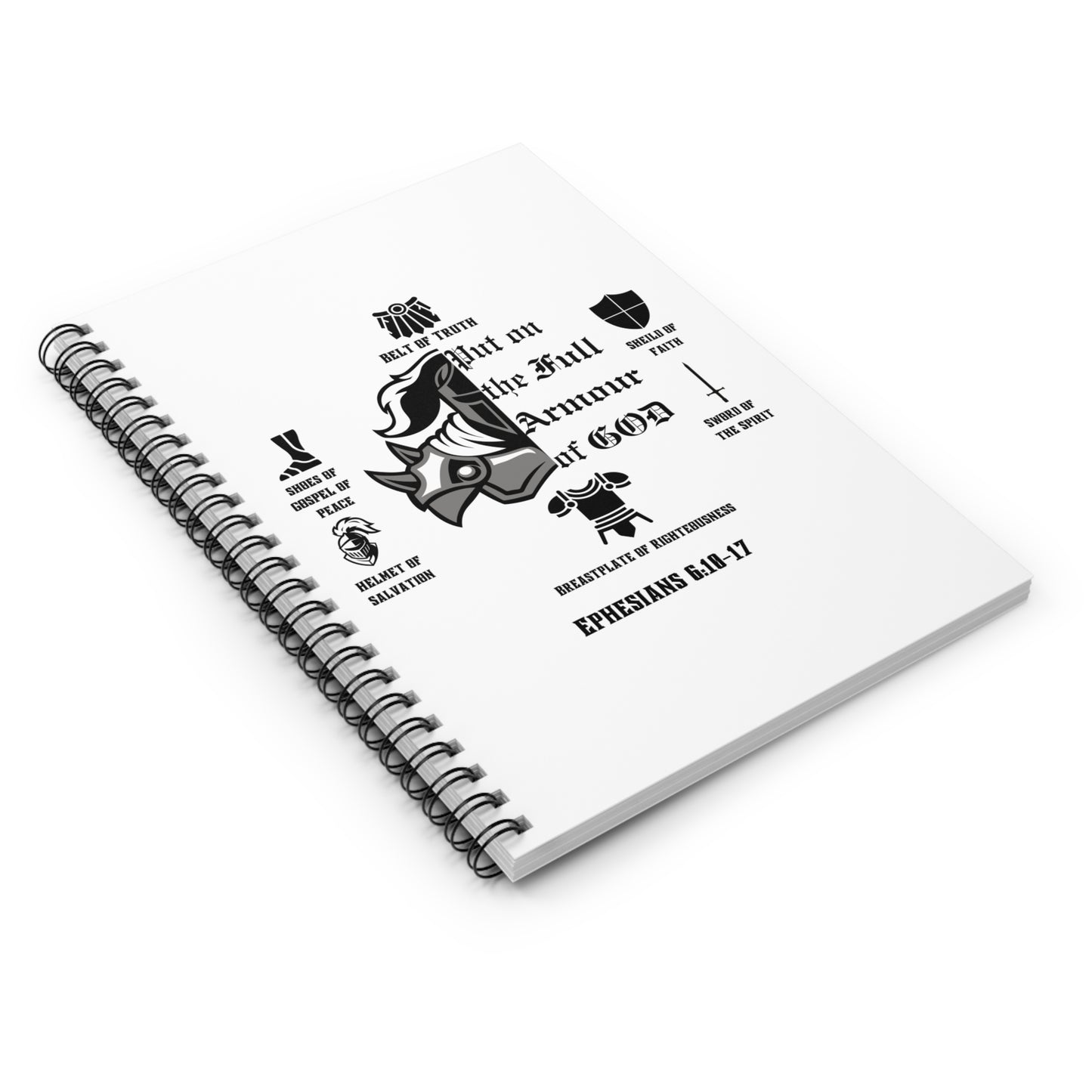 Armor of God Spiral Notebook — Ephesians 6:10-17 Christian Journal