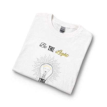 Be The Light Long Sleeve Tee – Inspirational Lightbulb Graphic